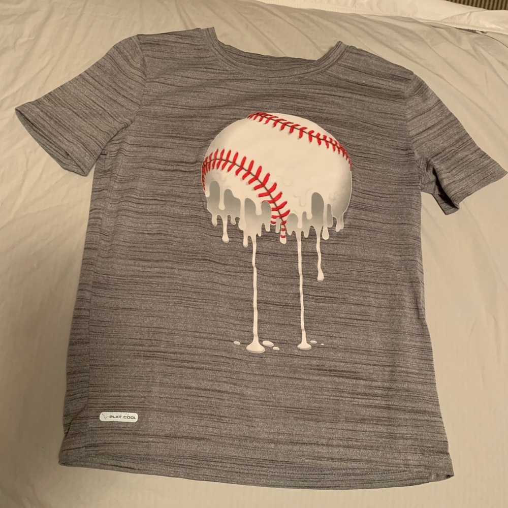 Boys Grey baseball tee